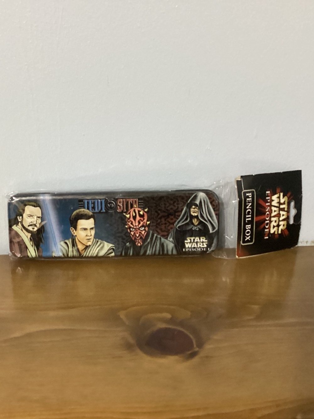 NEW Star Wars Episode I Jedi vs Sith Metal Pencil Box Case